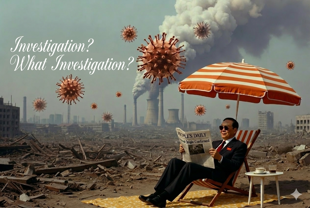 Supertramp 'Breakfast in America' album cover (1979), used to illustrate the contrast between the investigation WHO claimed to conduct and the reality